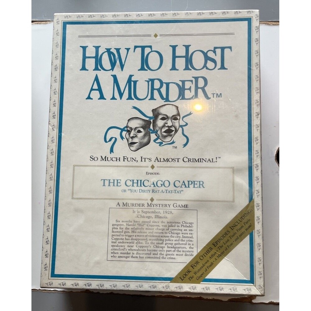 How to Host  A Murder The Chicago Caper Vintage 1985 Game Brand New  Sealed